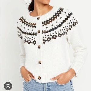 Old Navy fair isle cardigan sweater for women